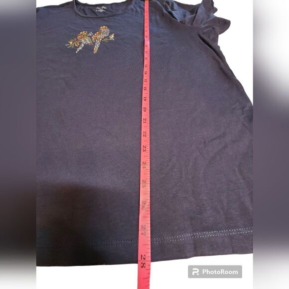 2 Coral Bay shirts, embellished,  pink navy blue women's size 2xl - Picture 5 of 11